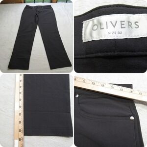 Olivers Pants Mens 32X30.5 Black Flat Front Tech Performance‎ Passage Chino Golf